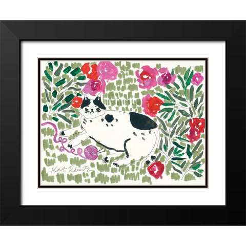 The Cat Named Crash Black Modern Wood Framed Art Print with Double Matting by Roberts, Kait