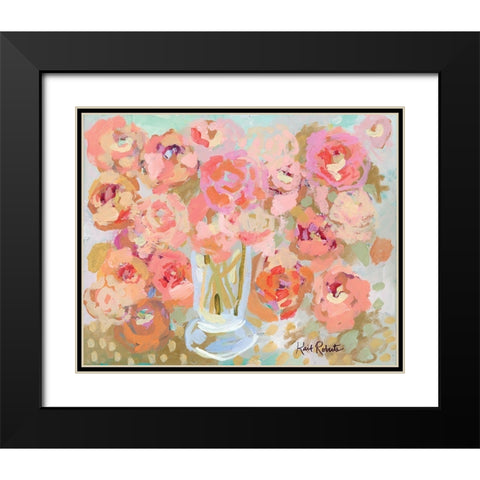 Bountiful Blooms Black Modern Wood Framed Art Print with Double Matting by Roberts, Kait