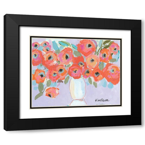 Charlie and June Black Modern Wood Framed Art Print with Double Matting by Roberts, Kait