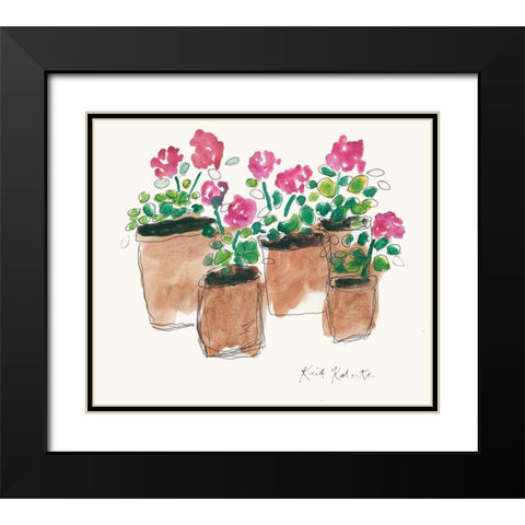 Geranium Sunday Black Modern Wood Framed Art Print with Double Matting by Roberts, Kait