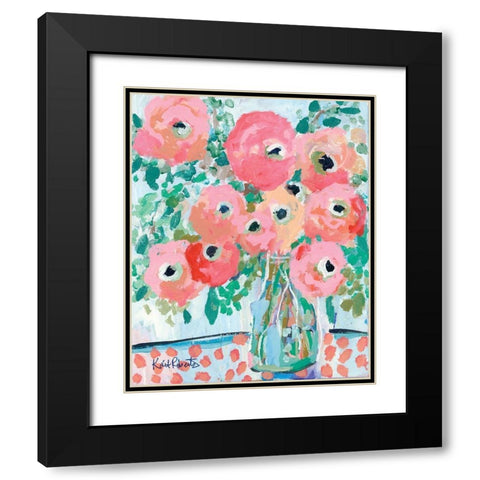 Brunch Bouquet in Light Black Modern Wood Framed Art Print with Double Matting by Roberts, Kait