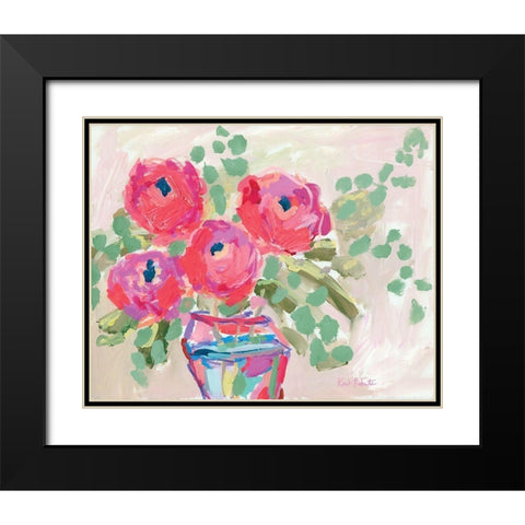Blooms for Kimberly Black Modern Wood Framed Art Print with Double Matting by Roberts, Kait