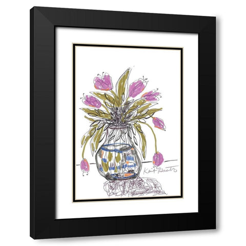 Spring Tulips for Granny    Black Modern Wood Framed Art Print with Double Matting by Roberts, Kait