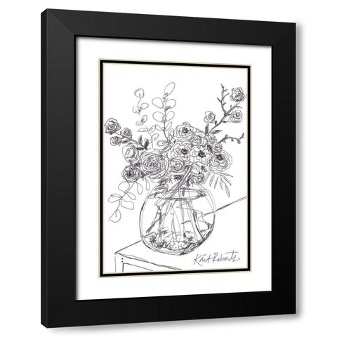 From the Garden Black Modern Wood Framed Art Print with Double Matting by Roberts, Kait