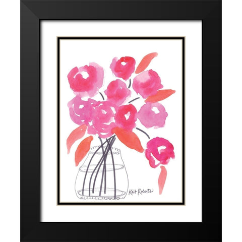 Grannys Vase Black Modern Wood Framed Art Print with Double Matting by Roberts, Kait