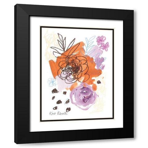 Pretty as a Wildflower Black Modern Wood Framed Art Print with Double Matting by Roberts, Kait