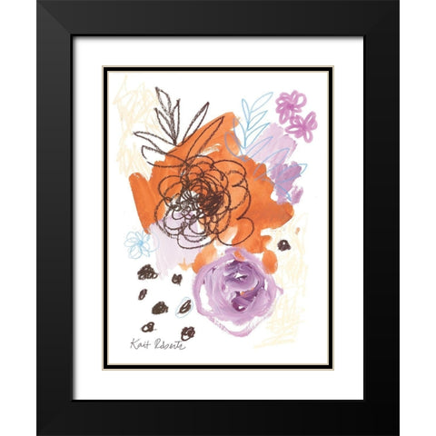 Pretty as a Wildflower Black Modern Wood Framed Art Print with Double Matting by Roberts, Kait