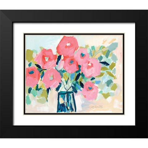 Blooms for Ruthie Black Modern Wood Framed Art Print with Double Matting by Roberts, Kait