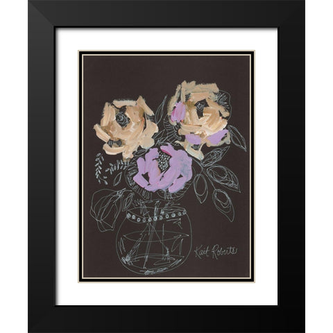 Swooning for You Black Modern Wood Framed Art Print with Double Matting by Roberts, Kait