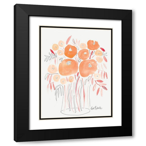 Guava Blooms and Bubblegum Leaves    Black Modern Wood Framed Art Print with Double Matting by Roberts, Kait