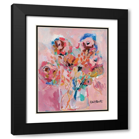 Dream Blooms Black Modern Wood Framed Art Print with Double Matting by Roberts, Kait