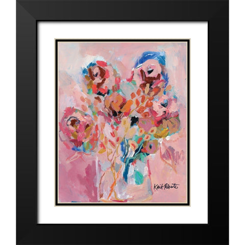 Dream Blooms Black Modern Wood Framed Art Print with Double Matting by Roberts, Kait