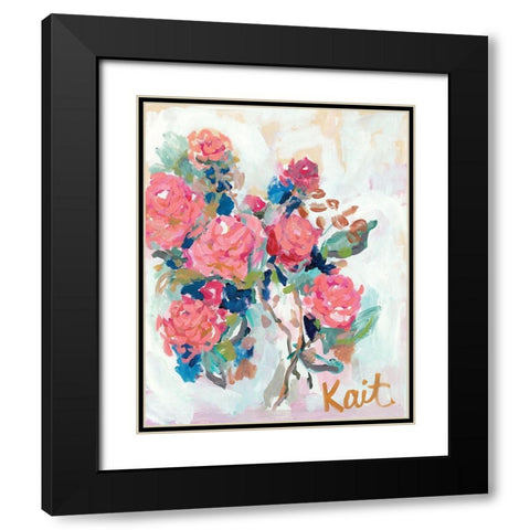 All Flowers Need Time Black Modern Wood Framed Art Print with Double Matting by Roberts, Kait
