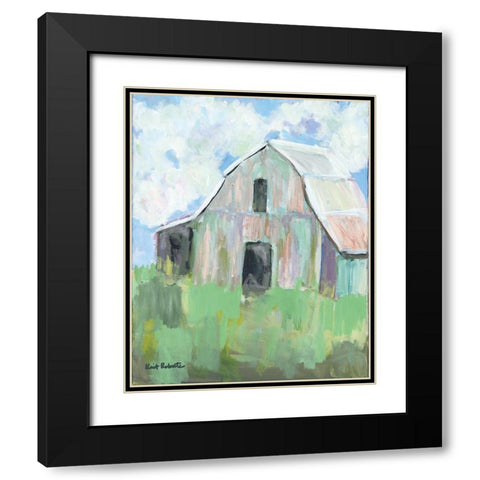 Pastel Barn I Black Modern Wood Framed Art Print with Double Matting by Roberts, Kait