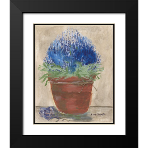Flowers for Carol Black Modern Wood Framed Art Print with Double Matting by Roberts, Kait