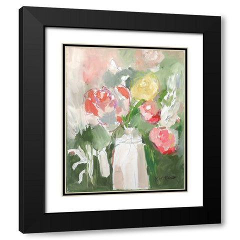 Flowers for Diane Black Modern Wood Framed Art Print with Double Matting by Roberts, Kait