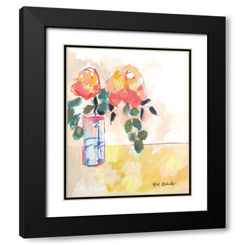 Flowers for Judy Black Modern Wood Framed Art Print with Double Matting by Roberts, Kait