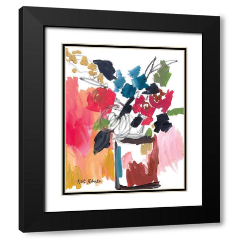 Red Lipstick Black Modern Wood Framed Art Print with Double Matting by Roberts, Kait