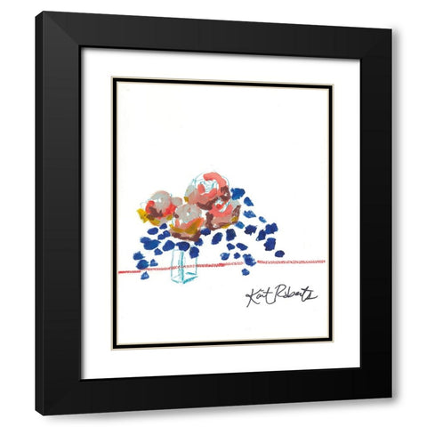 Kitchen Flowers Black Modern Wood Framed Art Print with Double Matting by Roberts, Kait