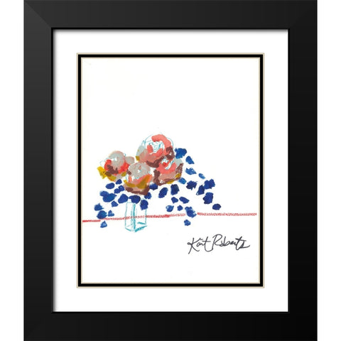 Kitchen Flowers Black Modern Wood Framed Art Print with Double Matting by Roberts, Kait