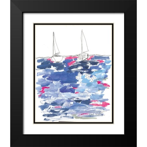 View From the Beach House Black Modern Wood Framed Art Print with Double Matting by Roberts, Kait