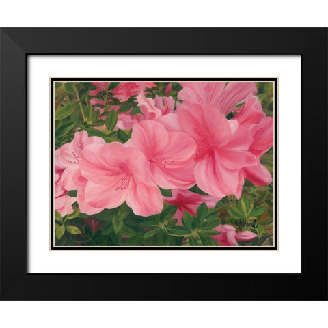Eager Blooms Black Modern Wood Framed Art Print with Double Matting by Sherrill, Kate