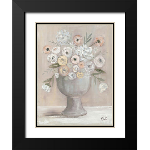 Floral Bouquet Black Modern Wood Framed Art Print with Double Matting by Sherrill, Kate