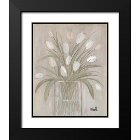 Tulip Bouquet Black Modern Wood Framed Art Print with Double Matting by Sherrill, Kate
