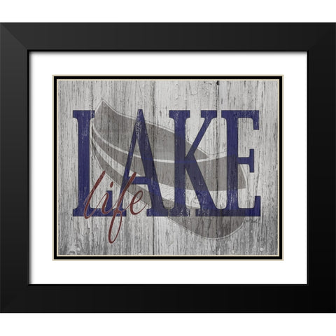Lake Life Black Modern Wood Framed Art Print with Double Matting by Sherrill, Kate