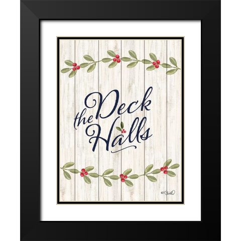 Deck the Halls    E Black Modern Wood Framed Art Print with Double Matting by Sherrill, Kate