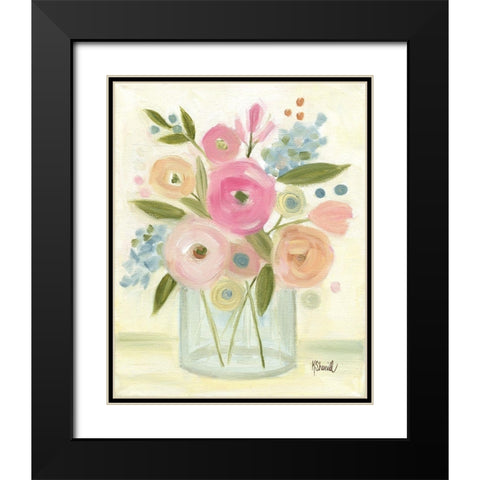 Bright Bouquet Black Modern Wood Framed Art Print with Double Matting by Sherrill, Kate