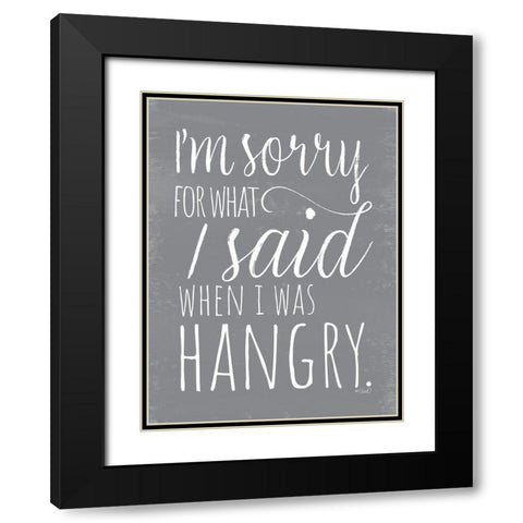 Hangry Black Modern Wood Framed Art Print with Double Matting by Sherrill, Kate