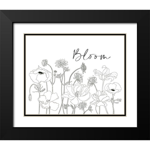 Flowers in Bloom Black Modern Wood Framed Art Print with Double Matting by Sherrill, Kate