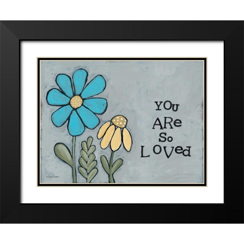 Loved Black Modern Wood Framed Art Print with Double Matting by Larson, Lisa