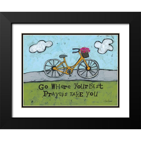 Best Prayers Black Modern Wood Framed Art Print with Double Matting by Larson, Lisa