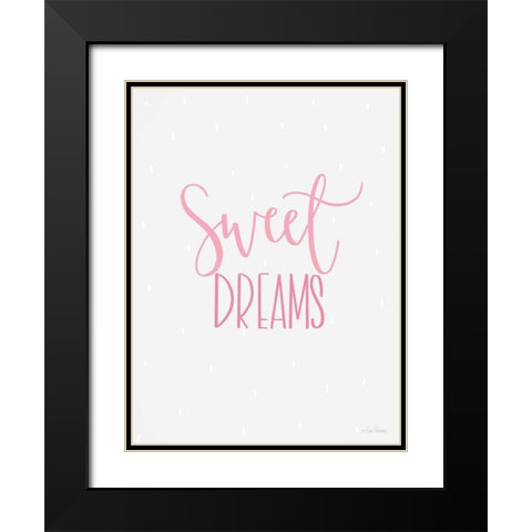 Sweet Dreams Black Modern Wood Framed Art Print with Double Matting by Larson, Lisa