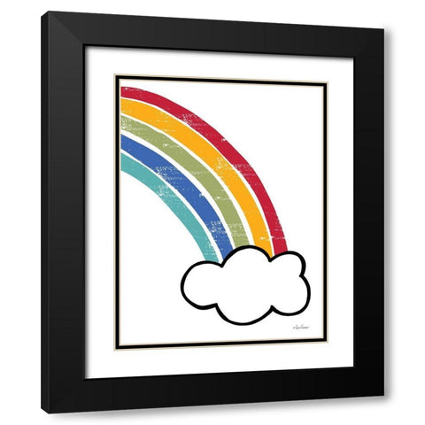 Happy Rainbow II Black Modern Wood Framed Art Print with Double Matting by Larson, Lisa