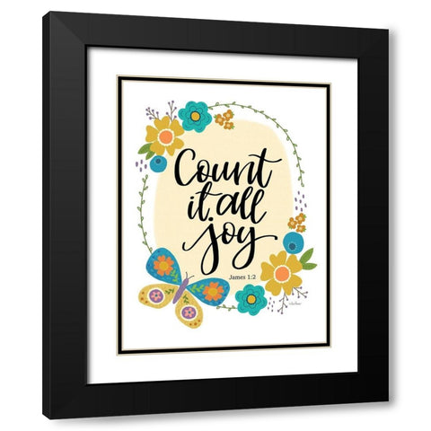 Count It All Joy Black Modern Wood Framed Art Print with Double Matting by Larson, Lisa