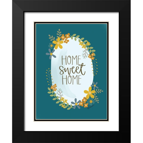 Home Sweet Home Black Modern Wood Framed Art Print with Double Matting by Larson, Lisa