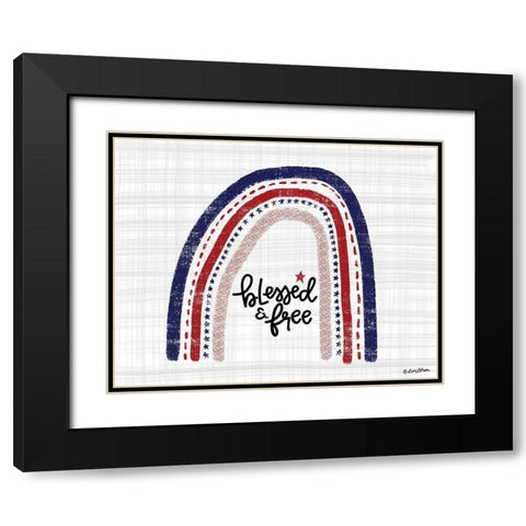 Blessed and Free Black Modern Wood Framed Art Print with Double Matting by Larson, Lisa