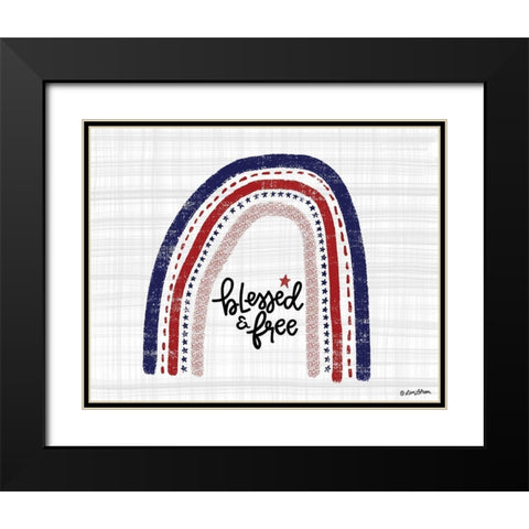 Blessed and Free Black Modern Wood Framed Art Print with Double Matting by Larson, Lisa