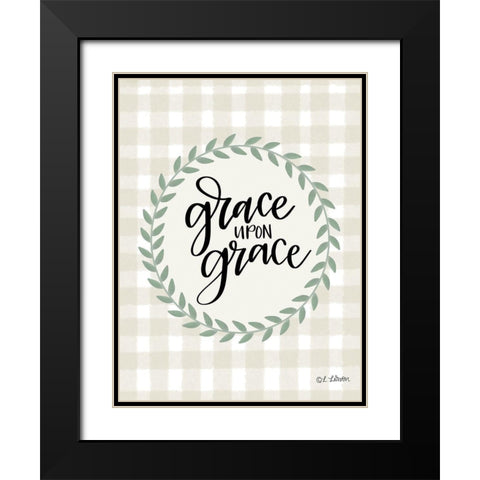 Grace upon Grace Black Modern Wood Framed Art Print with Double Matting by Larson, Lisa
