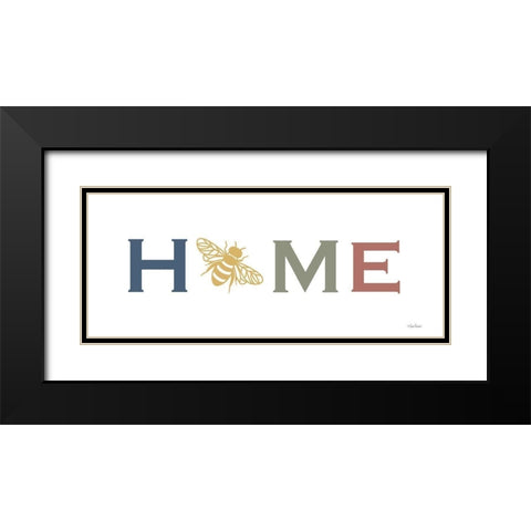 Home Bee Black Modern Wood Framed Art Print with Double Matting by Larson, Lisa