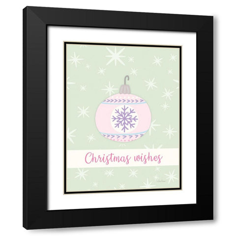Christmas Wishes Ornament Black Modern Wood Framed Art Print with Double Matting by Larson, Lisa