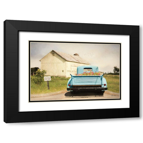 Flowers for Sale Black Modern Wood Framed Art Print with Double Matting by Deiter, Lori