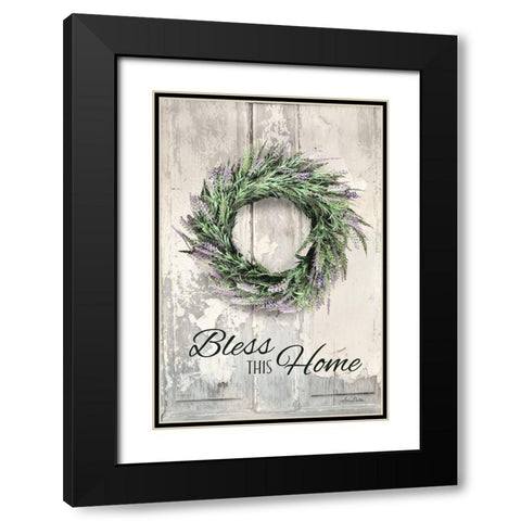 Bless This Home Black Modern Wood Framed Art Print with Double Matting by Deiter, Lori