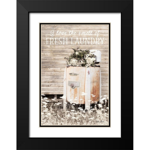 Fresh Laundry Black Modern Wood Framed Art Print with Double Matting by Deiter, Lori