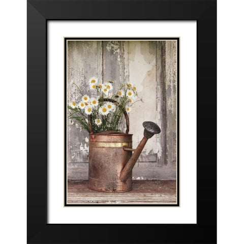 The Friendliest Flowers Black Modern Wood Framed Art Print with Double Matting by Deiter, Lori