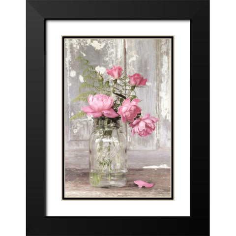The True Rose    Black Modern Wood Framed Art Print with Double Matting by Deiter, Lori
