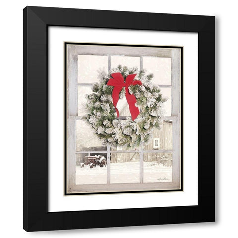 On the Farm Window View Black Modern Wood Framed Art Print with Double Matting by Deiter, Lori